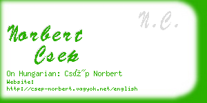 norbert csep business card